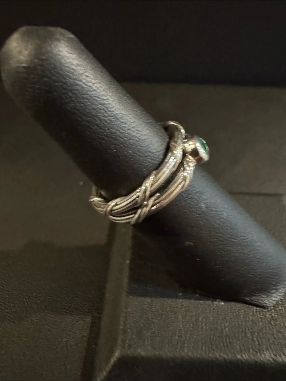 Peter Thomas Roth Sterling Silver and Emerald Slim Band Set